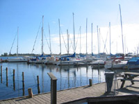 Et view over en del af de nye havnepladser